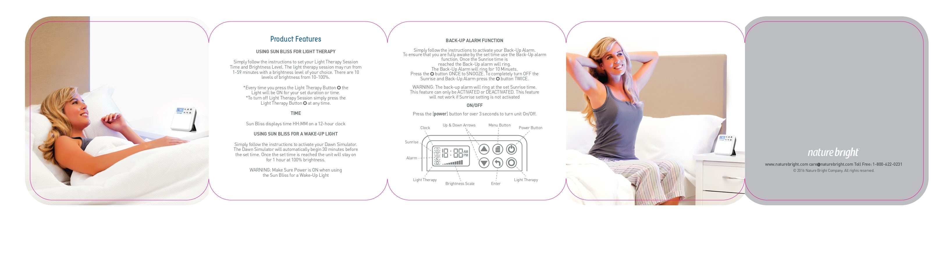 Miroco with Builtin wakeup light alarm clock naturebright